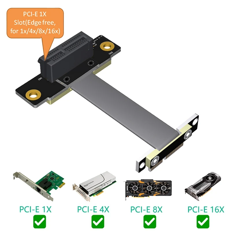 PCI-E PCI Express 36PIN 1X удлинитель 10 см для корпусов 1U, 2U и ATX/BTX