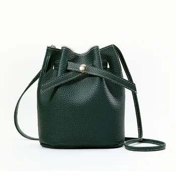 

2020 Spring New Style Fashion Bucket Bag Fashion Shoulder Messenger Bag Women's Bag Solid Color Phone Crossbody Bag