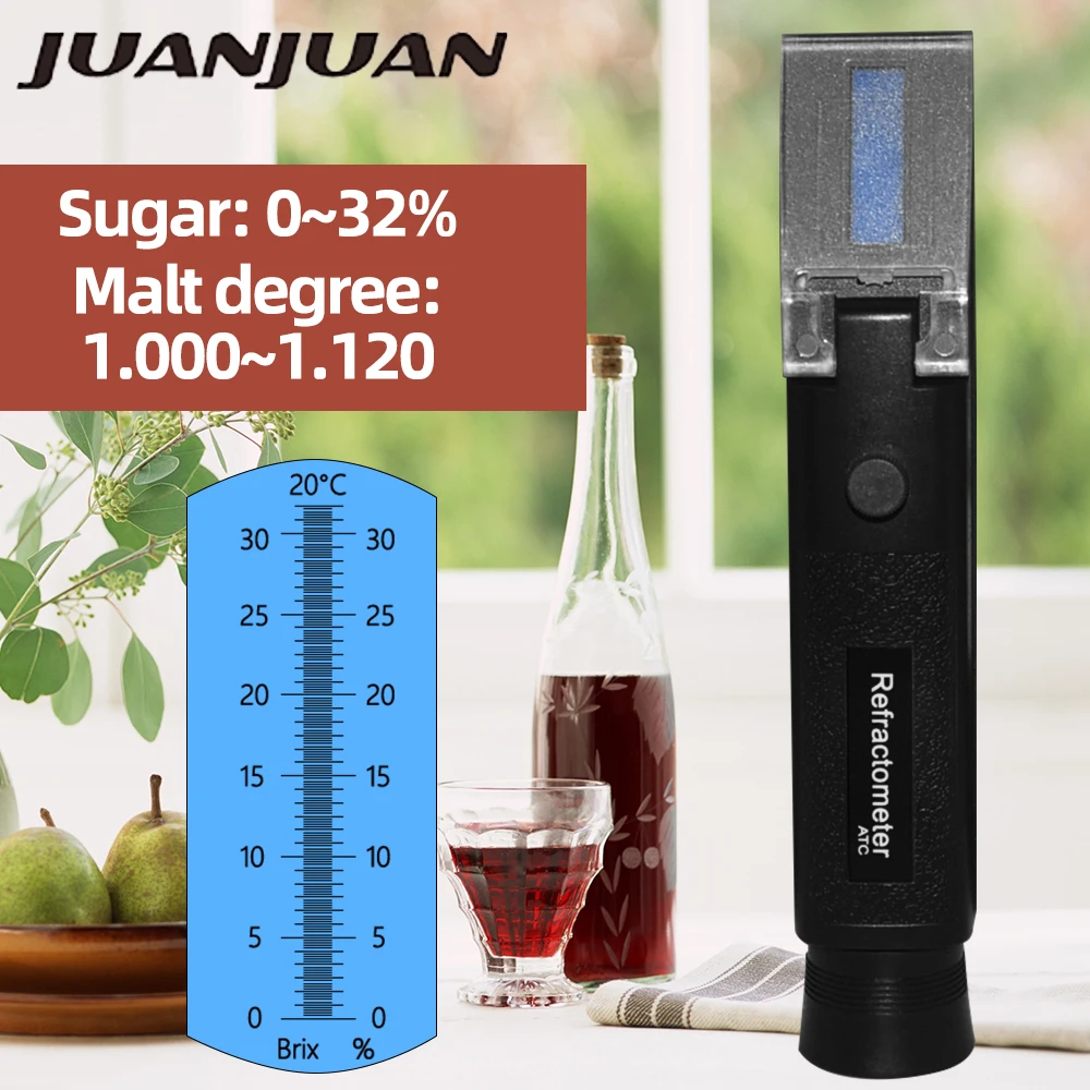 

Detector Refractometer 0-32% Birx 4 Color Content Meter Tester ATC Hydrometere Handheld Tool 40% off