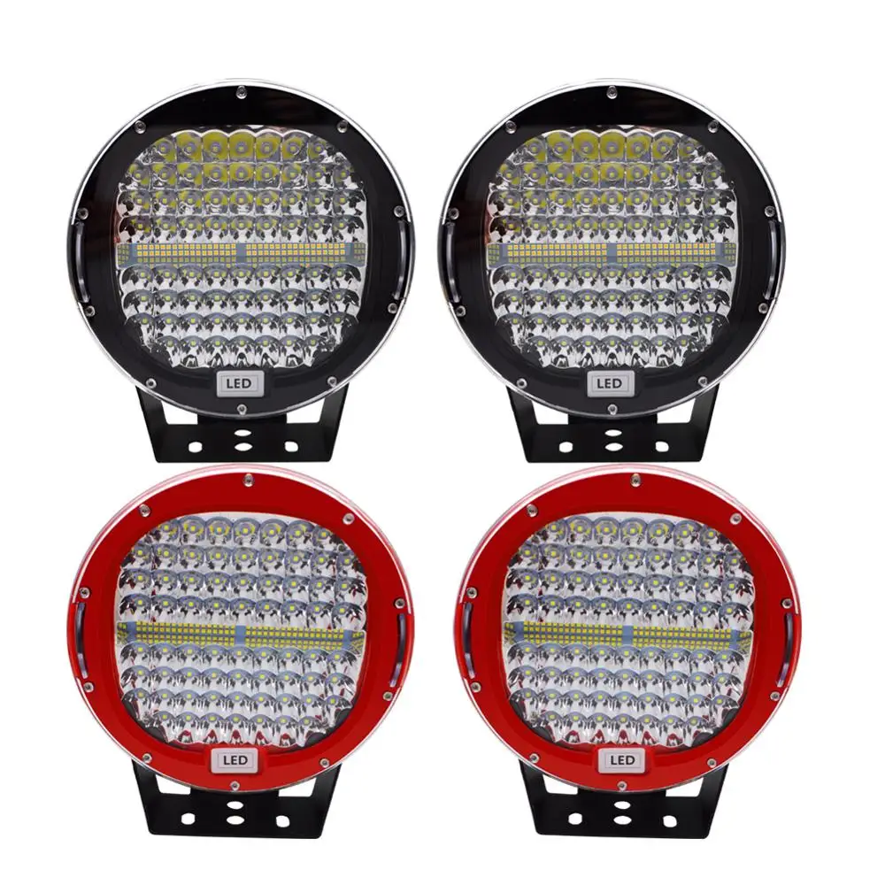

Safego 2pcs 9 Inch 408W LED Work Light Car Spot Beam Driving Fog Lamp Red Black Case For Jeep ATV UAZ SUV 4WD 4x4 Truck Tractor