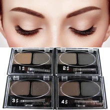 Eyebrow Palette Dye Tint Shadows Enhancers Waterproof Eyeshadow Eyebrow Pencil Palette Powder Women Makeup Brush Cosmetic Tools