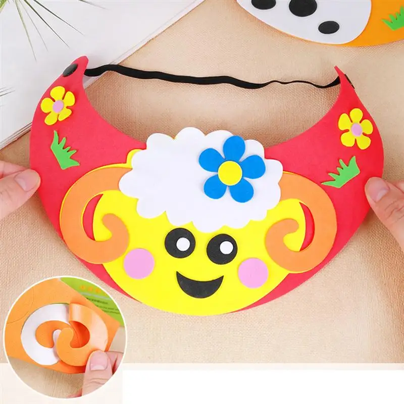 4 шт DIY Sunhat шикарный креативный EVA ручной работы шляпа милый мультфильм Sunhat стикер Декор 3D стикер ремесло DIY Дети Sunhat ремесло игрушки