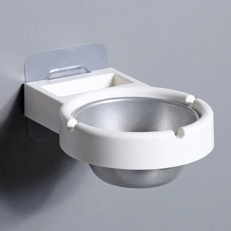 Wall Mounted Stainless Steel Ashtray Bathroom Cigarettess Garbage Bag Holder Storage Rack