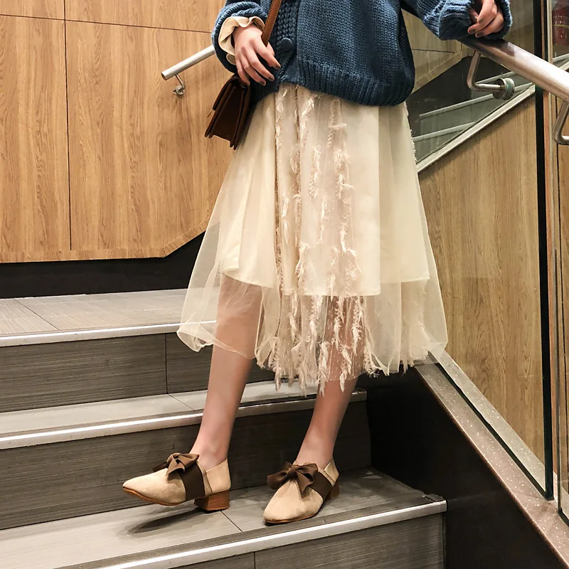 

2019 Spring New Style Simple College Shoes Women's Hong Kong Flavor Versatile Square Head Shoes Japanese-style Low-Cut Flat Keel