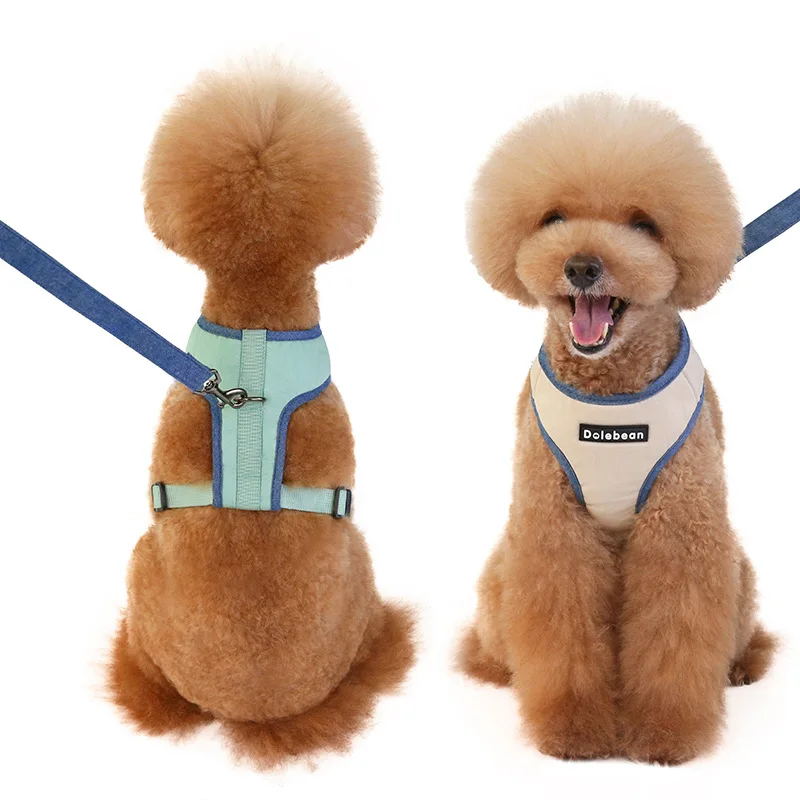 Pet Dog Harness Vest Leash Adjustable Breathable Puppy Cat Harnesses Outdoor Walking Lead Leashes Durable Rope for Dogs Supplies