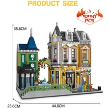 

Creator Expert City Street View House Toy Store 89112 5290pcs Moc Bricks Modular Building Blocks Model Toys Gift Assembly Square