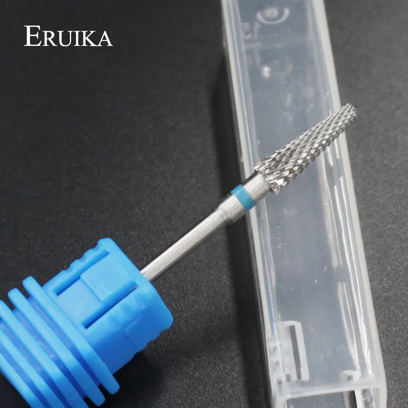 ERUIKA, 1 шт., размер М, твердосплавное сверло для ногтей 3/32 дюйма, педикюр, кутикулы, чистый заусенец, аппарат для маникюра, сверло, аксессуары