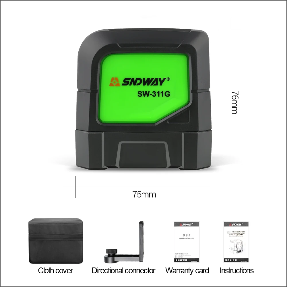 Лазер sndway уровней Зеленый лазерный уровень самонивелирующийся вертикальный горизонтальный крест лазеры красная линия измерительные инструменты 2 линии лазеры уровень