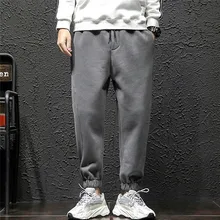 Мужские спортивные штаны, модные, свободные, чистый цвет, на открытом воздухе, длина по щиколотку, Повседневная Уличная одежда, брюки в стиле хип-хоп, модные штаны, мужские спортивные штаны
