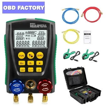 

DY517 Pressure Gauge Refrigeration Digital Vacuum Pressure Manifold Tester Meter HVAC Temperature Tester