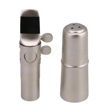 

Yibuy Metal Silver Size 5 Alto Saxophone Mouthpiece Instruments Kit
