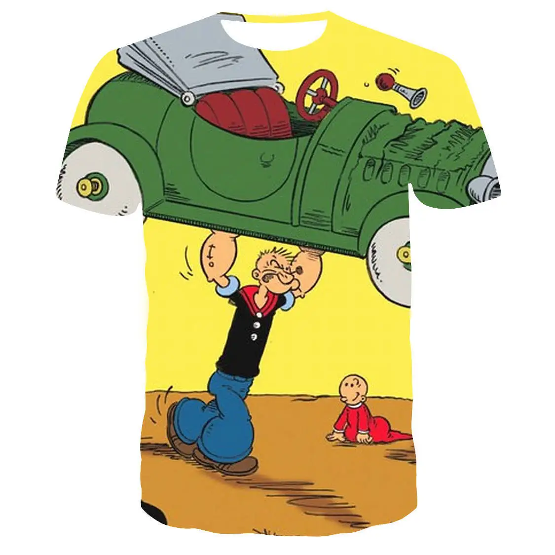 Модная дизайнерская футболка с мультяшным аниме Popeye для мужчин/женщин футболки 3D