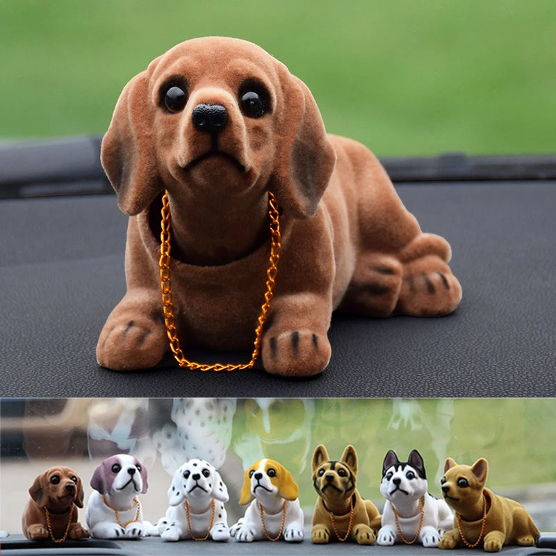 Doll Nodding Dog Shaking Head Resin 
