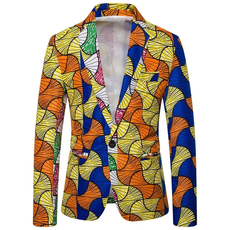 New Fashion Casual Folk-custom Men Suit Long Sleeve Slim Fit Men Blazer One Button Party Jackets For Men Cotton Suit Men M-3XL