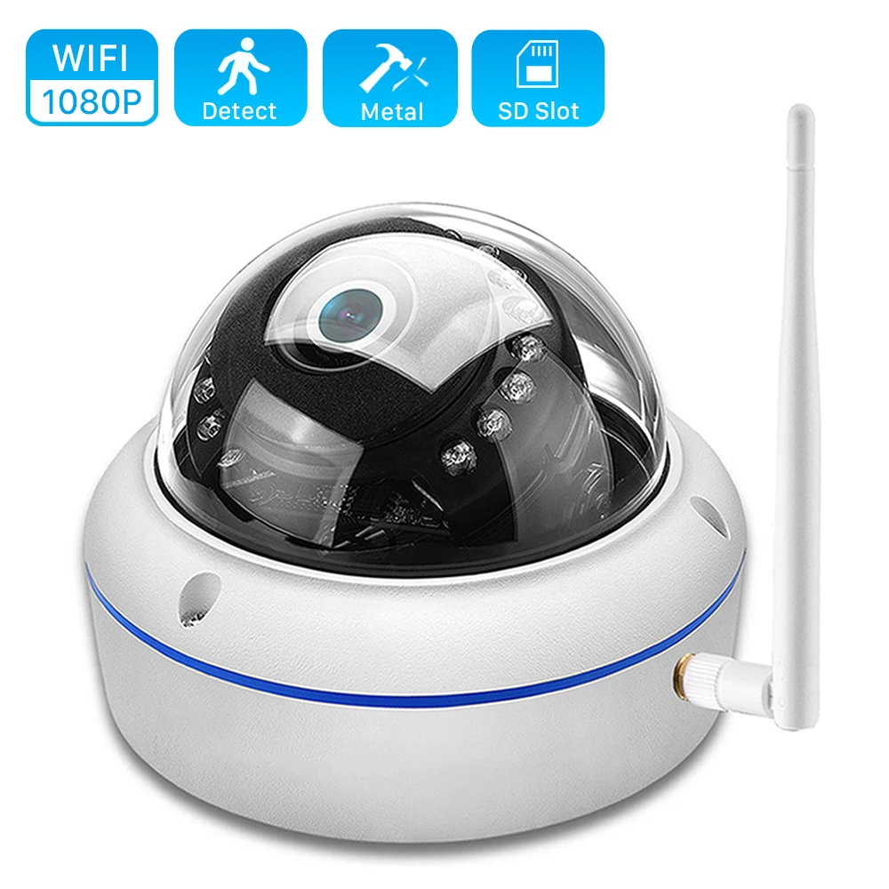 ANBIUX 1080P Wi Fi камера 32G SD карта ONVIF IP 2 Мп 1 ИК 20 м ночное видение металлическая