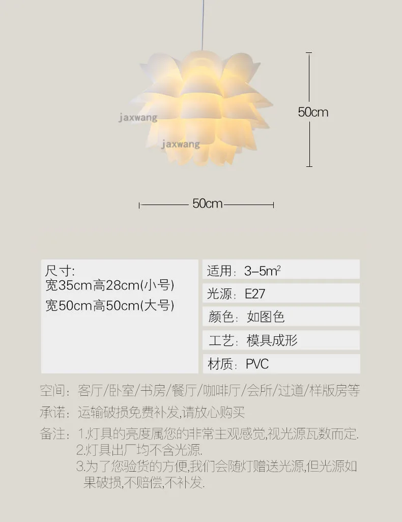 Современные подвесные лампы скандинавский светодиодный Подвеска из ПВХ лампы JW креативные домашние декоративные люстры освещение спальни кухонные аксессуары