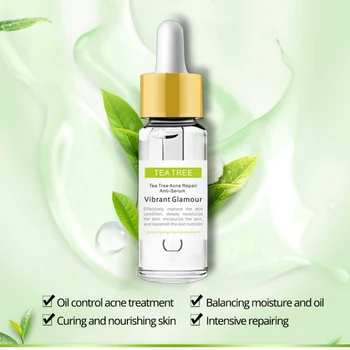 

Pure Natural Tea Tree Repair Facial Serum Vibrant Serum Acne Scars Retractable Pores Acne Treatment Essence Liquid