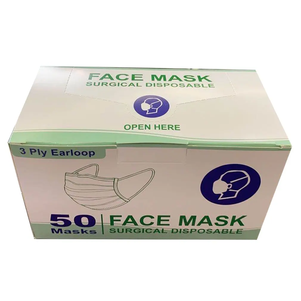 50 Pcs Disposable Medical Dustproof Surgical Face Mouth Masks Anti PM2.5Anti Influenza Breathing Safety Masks Face CareElastic