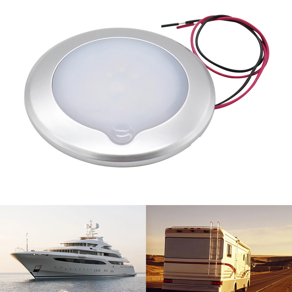 Автомобильные потолочные лампы яркость Регулируемый сенсорный контроль IP67 Водонепроницаемый RVs купольная лампа круглый свет