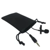 Besegad Universal Clip-on Collar Tie Mobile Cell Phone Lavalier Microphone Mic for iOS Laptop Tablet PC Recording Pen PU Pouch ► Photo 3/5