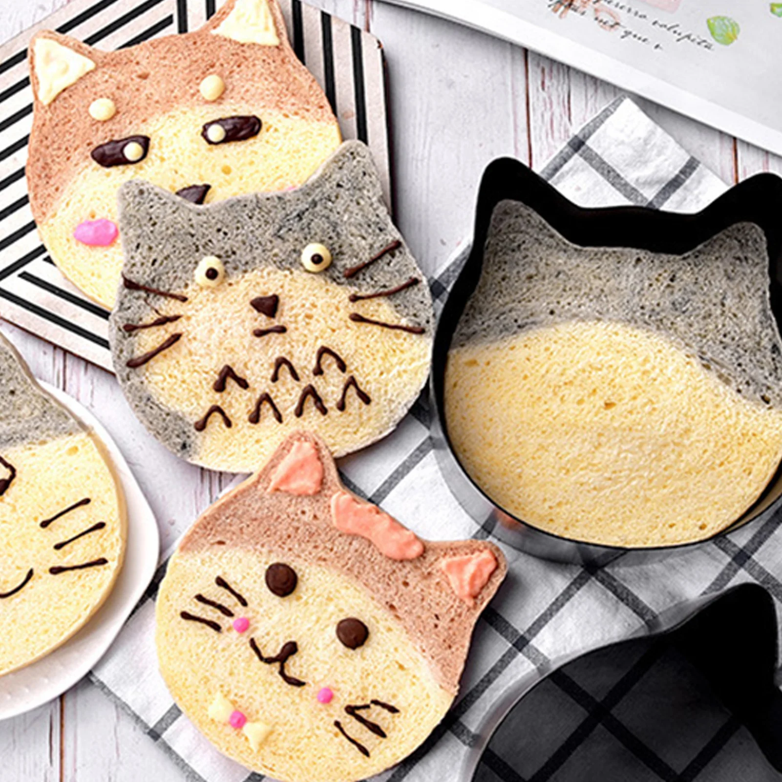 Recipe Cat Shaped Bread Mold Silicone Cake Mould Cat Face Cake Pan