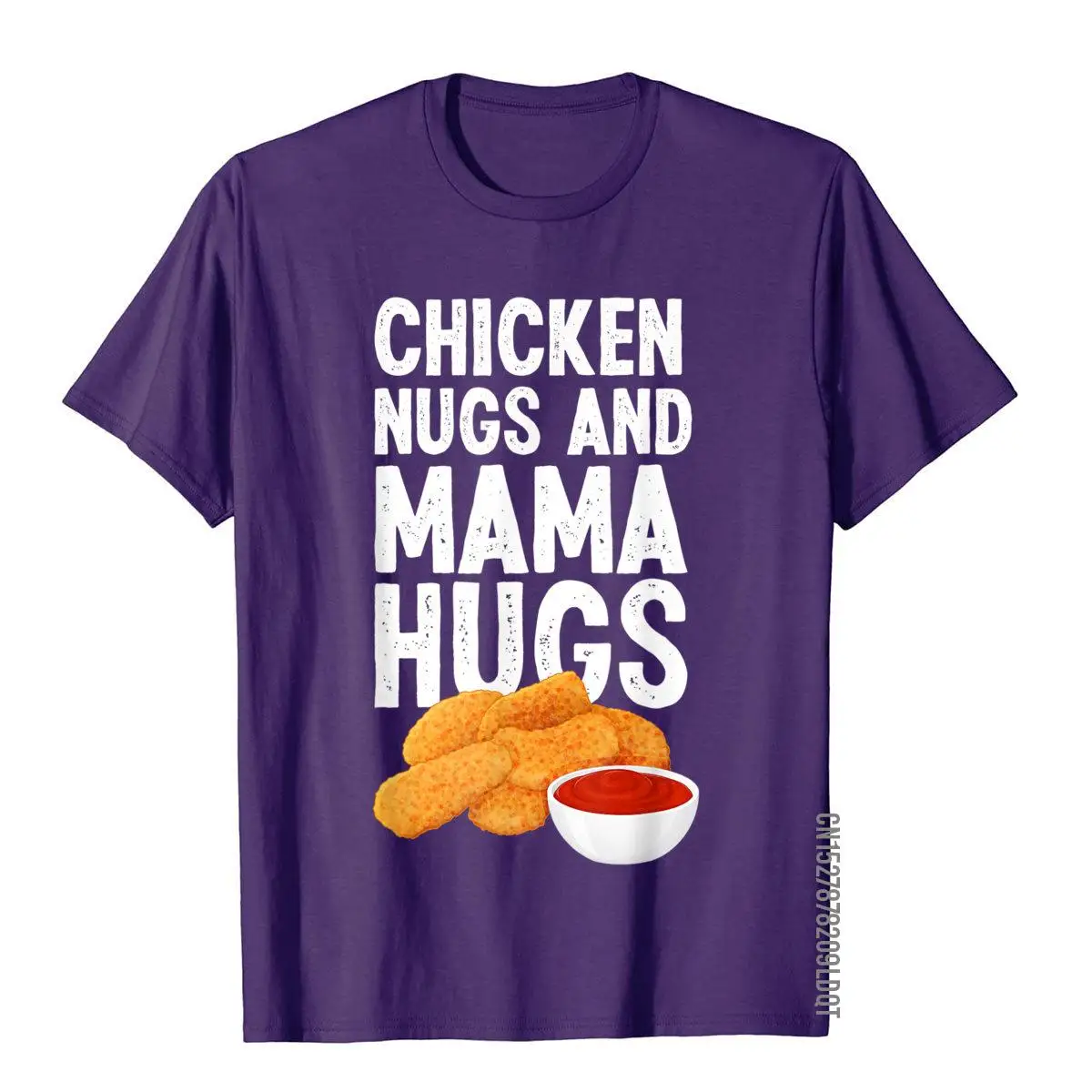 Kids Chicken Nugs And Mama Hugs Funny Chicken Nugget Lover T-Shirt__B7010purple