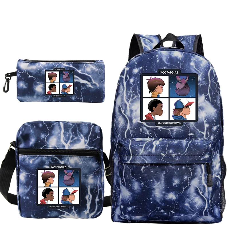 Темный хаки Странные Вещи студенческие школьные рюкзаки сумки походный рюкзак для ноутбука с сумкой через плечо пеналы для ручек 3 шт./компл. Sac Dos - Цвет: Темный хаки
