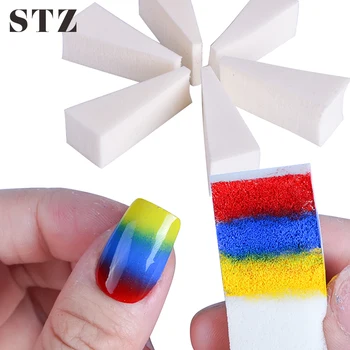 

STZ 8pcs Triangle Nail Art Sponge Gradient Stamping Sponge Image Painting Manicure UV Gel Stamper Acrylic Makeup Accessory NA144