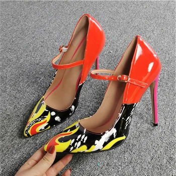 

Sarairis On Sale Best Quality Large Size 47 Real Picture Mary Janes Fetish High Heels Summer Women Shoes Woman Pumps Female