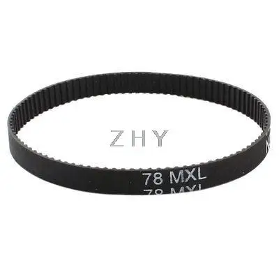 

78MXL025 98 Teeth 2.032mm Pitch 1/4" Width Black Groove Timing Belt 199.14mm