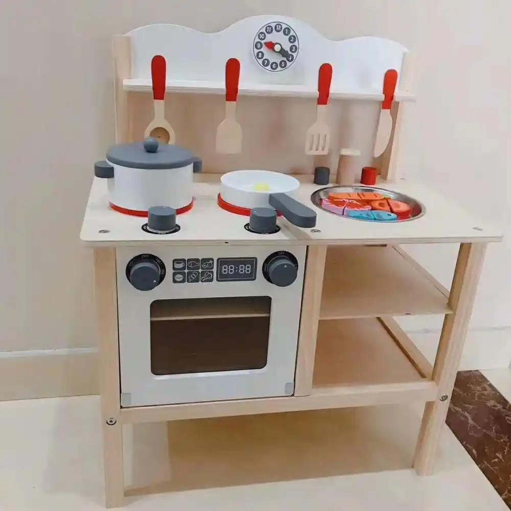 juego de cocina de madera para niños