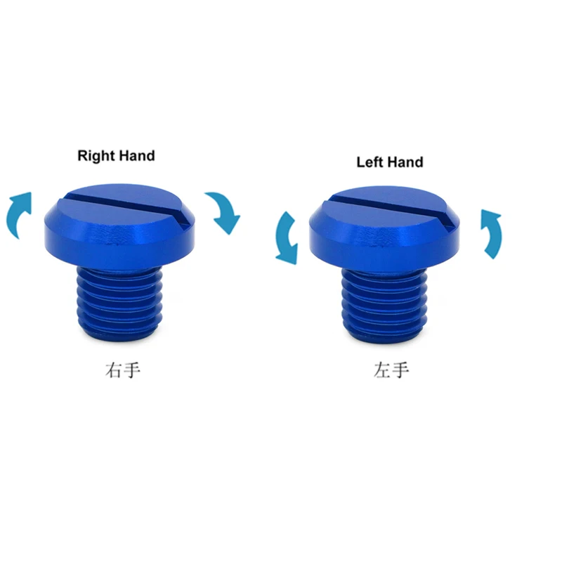 2 шт. мотоцикл M10X1.25 ЧПУ зеркало отверстие заглушка винт Алюминий для Honda Yamaha Suzuki Kawasaki BMW KTM Триумф Aprilia Ducati - Цвет: Left Right blue