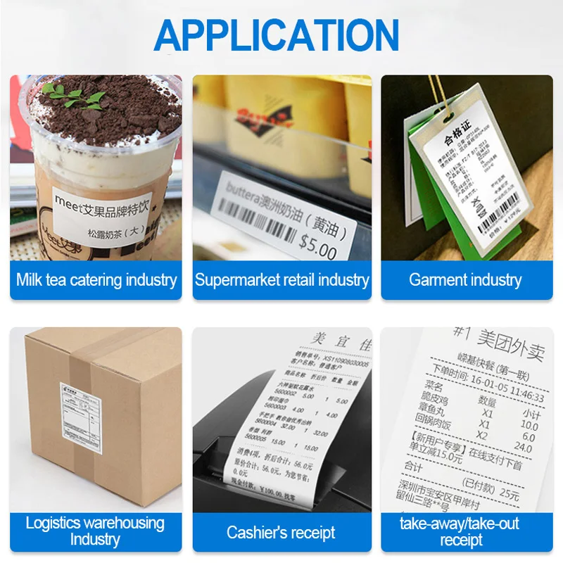 mini colour printer Xprinter Label Barcode Printer Thermal Receipt Printer Bar Code Printer 20mm-80mm XP-365B Price Sticker Printer Barcode Maker mini printer