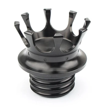 

Motorcycle Fuel Gas Tank Cap Crown Style Black Oil Caps for Sportster XL 1200 883 48