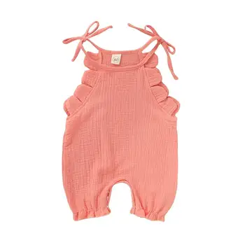 

Summer Baby Clothing Casual Baby Girls Suspenders Sleeveless Printing Rompers