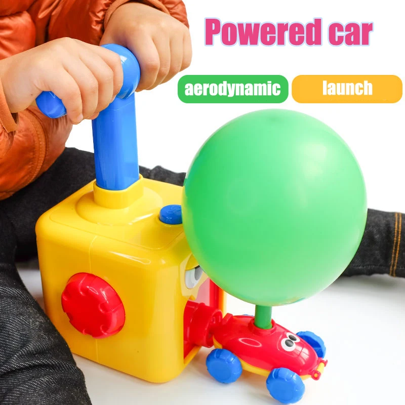 Details about   Fun Inertia Balloon Powered Car Toys Aerodynamics Inertial Power Kids New RE 