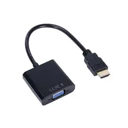 HDMI к VGA видео адаптер кабель конвертер до 1080P цифровой аналоговый ПК, HDTV, dvd-плеер, ноутбуки и т. Д.-черный