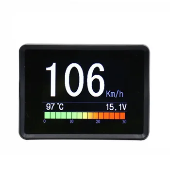 

Voltmeter Odometer Car Meter Speed Tachometer Accessories Gauge 2.4 Inch Water Temperature Interior Parts Tool Digital 5 In 1