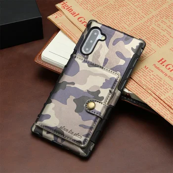 

Camouflage Army Wallet Case For Samsung Galaxy Note 10 Plus Flip Wallet Multi PU Leather Galaxy Note 10 Card Slot Cover Case