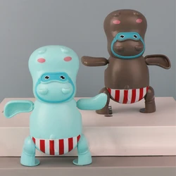 Jouet de bain Animal dessin animé pour enfants, horloge, natation flottante, ours hippopotame, douche, piscine, maison, salle de bain, garçons et filles 