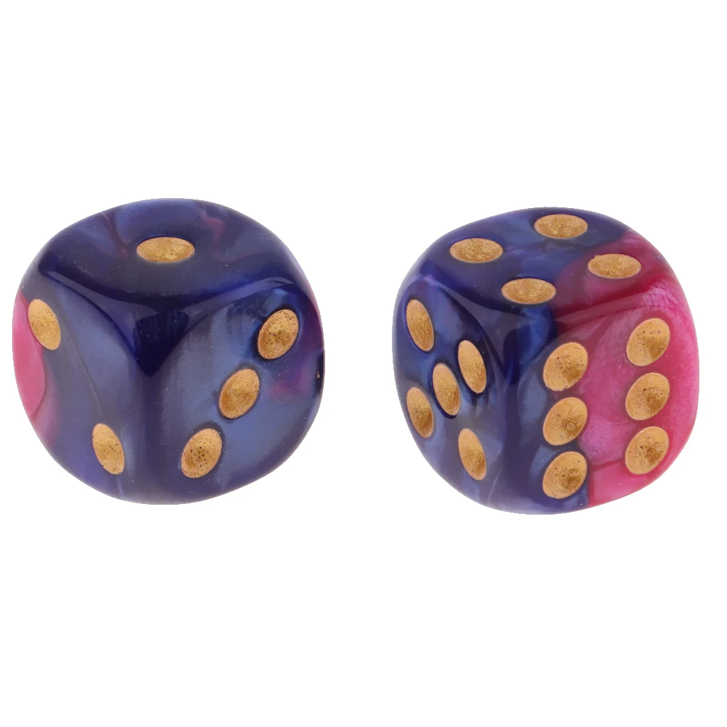 5pcs 6 Sided Game Dice Set D6 Dices Square Corne for Family Travel Play Set Toys