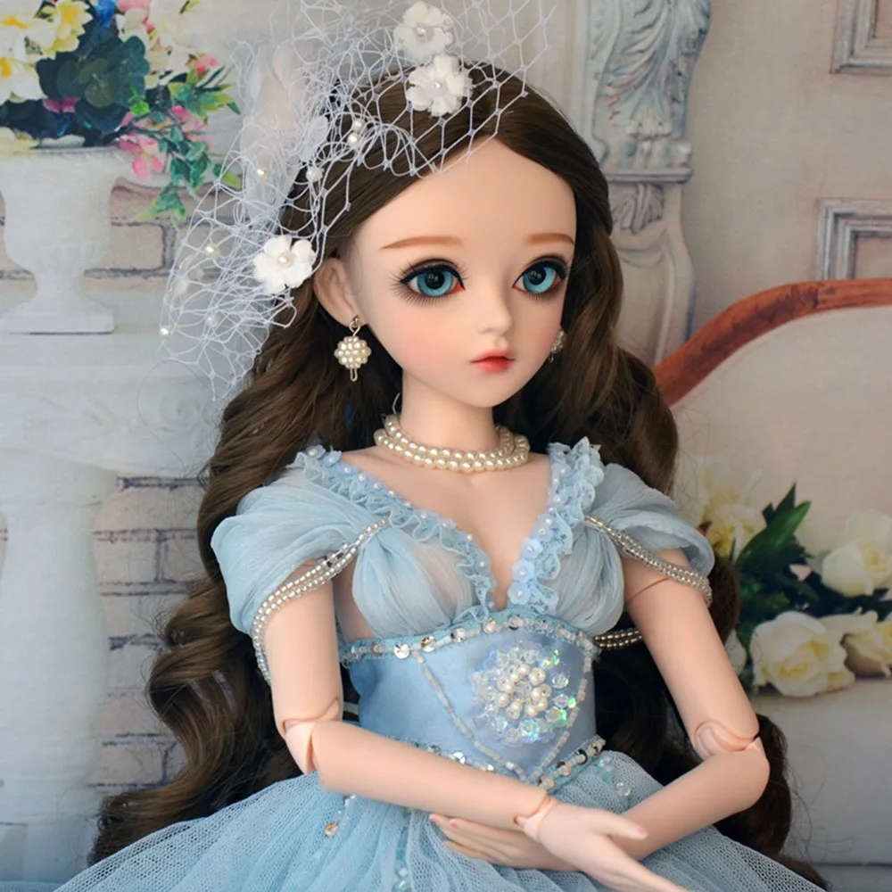 1/3 Bjd кукла 60 см Reborn кукла зеленые глаза с одеждой ручной работы макияж красота кукла игрушки мягкие виниловые куклы невесты для детей Рождественский подарок