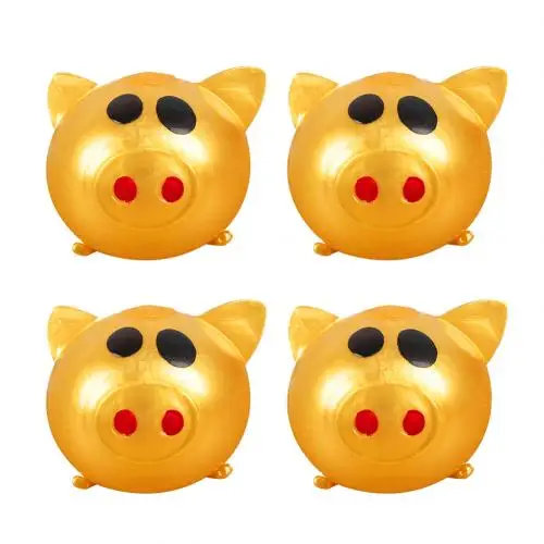 4pcs 4/8 шт. в форме свиньи против стресса успокаивающий сжимает мяч с картонной картинкой играющих игрушка для детей и взрослых Squeeze пинч игрушка телефон ремни аксессуары - Цвет: 4pcs