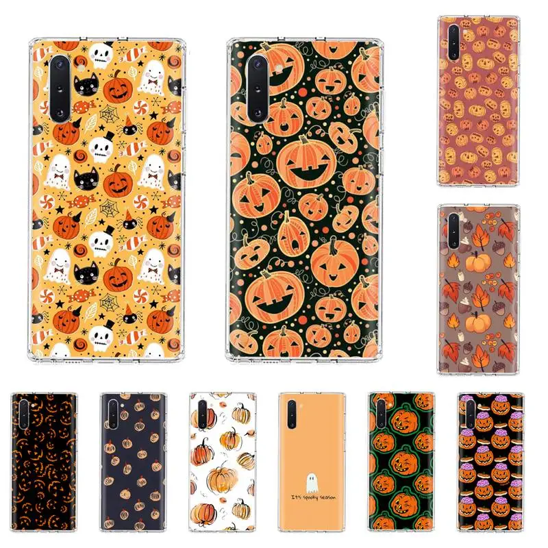 

Halloween pumpkin Phone Case Tempered glass For Samsung S6 S7 edge S8 S9 S10 e plus note8 9 10 pro