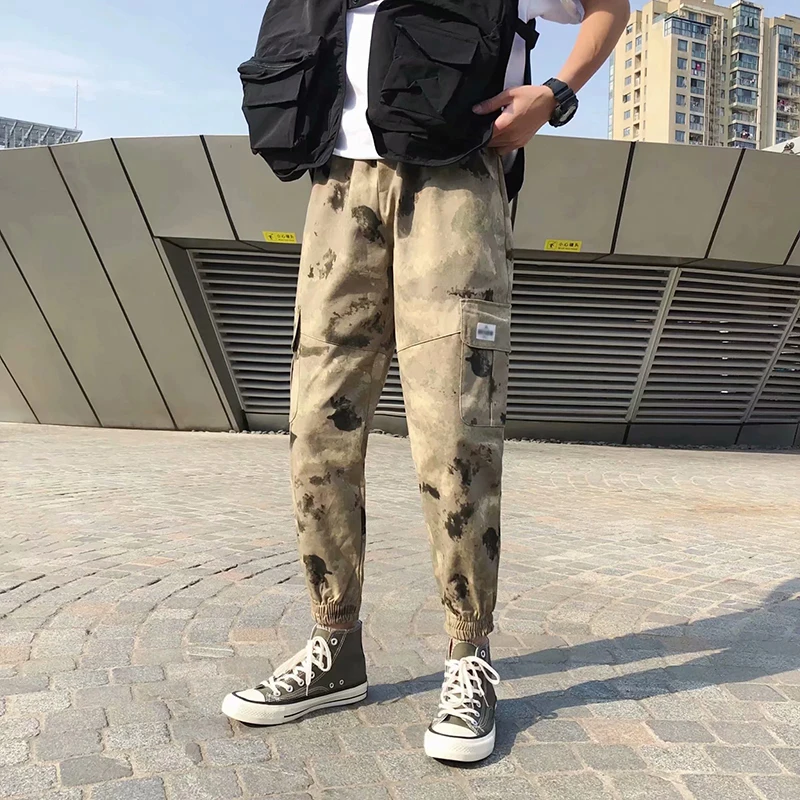 2020 New Men's Cargo pant Fashion Tactical Camouflage Style Men Trousers Casual Streetwear Jogger Harajuku Harem pants | Мужская