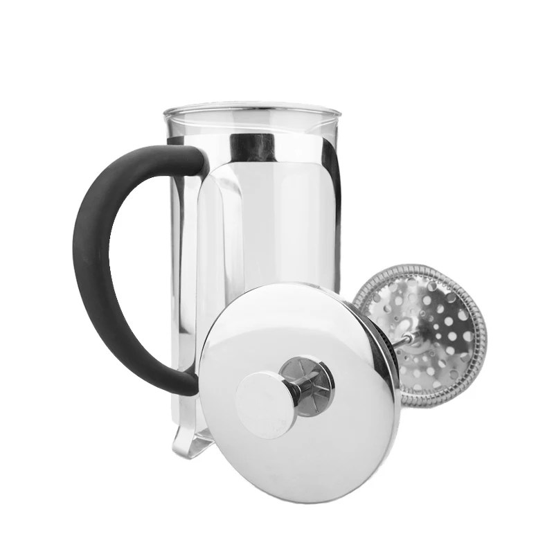 TTLIFE 0.35L/0.6L Нержавеющая сталь Французский пресс-горшок кофе Плунжер чай заварки с фильтром боросиликатного стекла кофейная посуда
