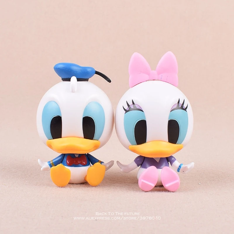 

Disney Mickey Mouse Donald Duck Daisy 8-9cm 2pcs/set Action Figure Anime Decoration Collection Figurine mini Toy model children