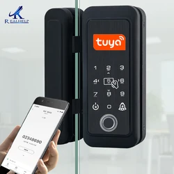 Serrure intelligente à empreinte digitale Tuya, pas de perçage, contrôle par application, pour porte coulissante, clavier à écran tactile, serrure électronique Bluetooth pour porte avant 