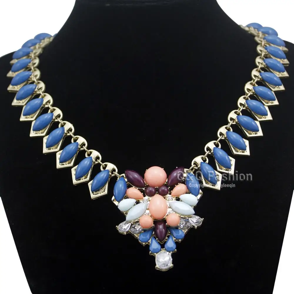 

Cleopatra Statement Resin Stone Flower Indian Choker Collar Necklace For Women Jewelry Statement boho Hipop Vacation