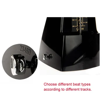 

Mechanical Bell Ring Metronome Audible Click for Guitar Bass Piano Violin Seth Thomas FOU99